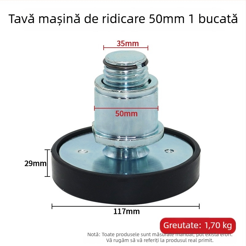 Kit de creștere a înălțimii pentru lift auto: placă pentru coloană de picior și pernă de creștere