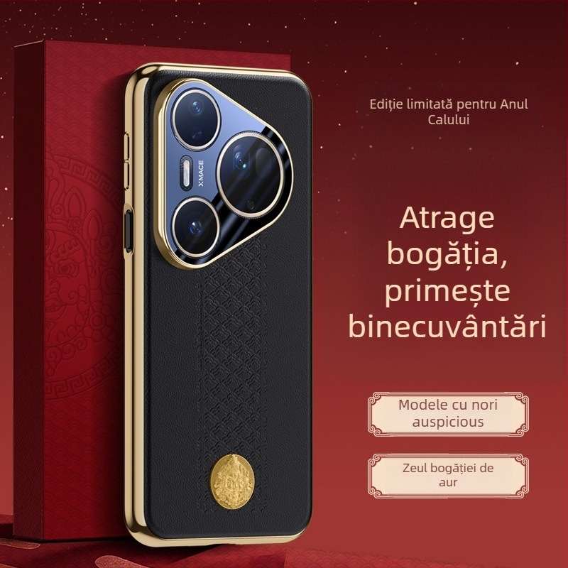 Husă de protecție Huawei P70 Ultra, finisaj electroplatat, acoperire completă, compatibilă cu Pura70Pro, model P80
