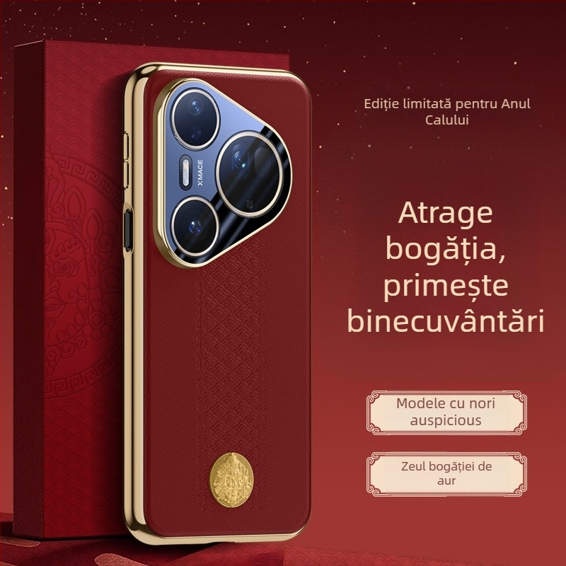 Husă de protecție Huawei P70 Ultra, finisaj electroplatat, acoperire completă, compatibilă cu Pura70Pro, model P80
