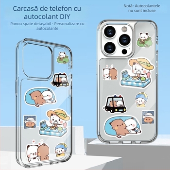 Placă din spate 2 în 1 cu designuri interschimbabile japoneze și coreene, pentru husă iPhone 17e, husă detașabilă din TPU, protecție la căderi