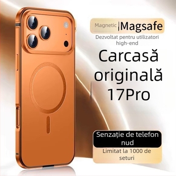 Carcasă MagSafe pentru iPhone, magnetică, rezistentă la cădere, anti-amprente