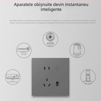 Graffiti Zigbee priză de perete inteligentă cu cutie tip 86, control vocal și control de la distanță prin telefon