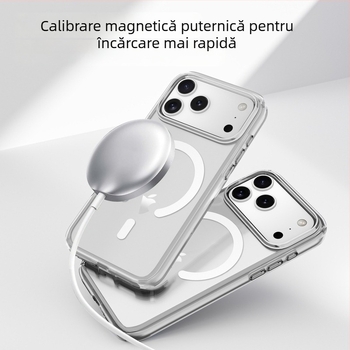 Husă protectie transparentă magnetică pentru iPhone 17 Pro, anticadere, anti-zgârieturi, 2.0 mm