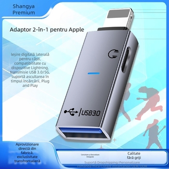 Model privat Apple adaptor USB 3.0 Type-C pentru căști, convertor de date 2 în 1