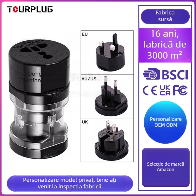 Adaptor de călătorie 3 în 1 cu convertor de energie pentru Germania