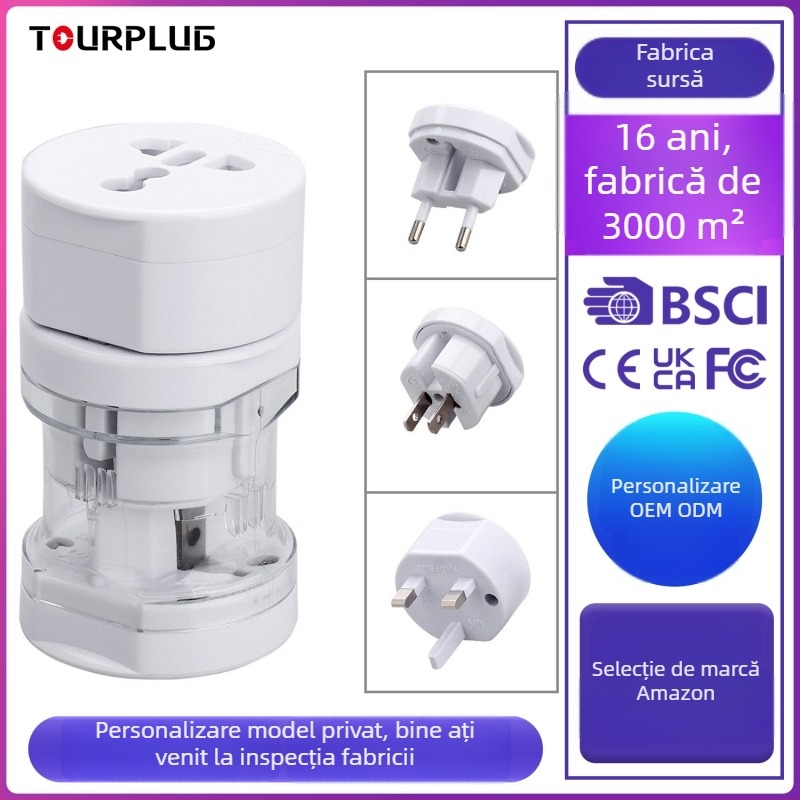 Adaptor de călătorie 3 în 1 cu convertor de energie pentru Germania