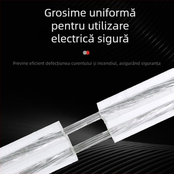 Cablu transparent din cupru cu doi conductori, paralel, pentru LED neon RGB