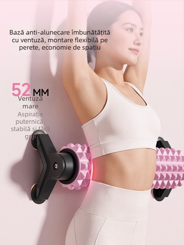 Suport cu ventuze, rolă de spumă pentru relaxare musculară, masaj profesional, tonifierea picioarelor, echipament de fitness și yoga cu rolă