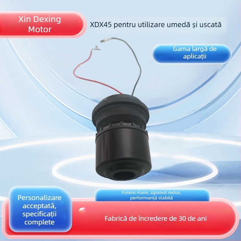 25.2V 18k rpm XDX45 motor cu peri DC pentru curățarea umedă și uscată a podelelor în mașini de măturat-spălat pentru uz casnic