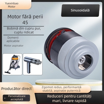 Motor mic fără perii DC de 45 pentru aspiratoare și unelte electrice, cu cuplu mare și pompă de aer