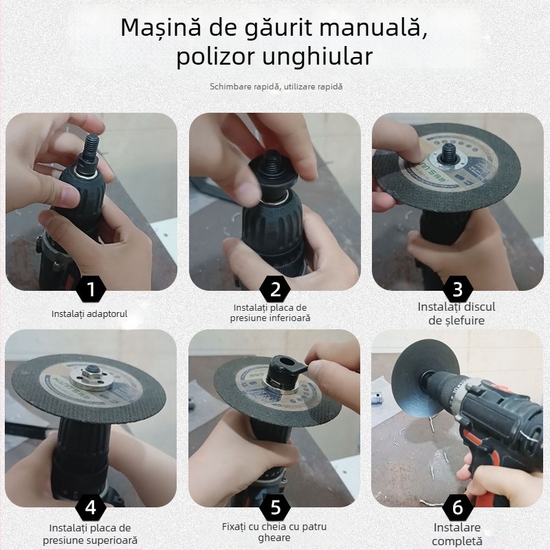 Cheie pentru polizor unghiular cu patru gheare – dublă funcție, demontare îngroșată, reglabilă, cheie polivalenta pentru polisare