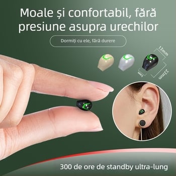 MINI21 Căști Bluetooth mini, compacte, invizibile, pentru o ureche în alergare și sport, sunet de înaltă calitate, model 2025