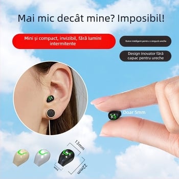 MINI21 Căști Bluetooth mini, compacte, invizibile, pentru o ureche în alergare și sport, sunet de înaltă calitate, model 2025
