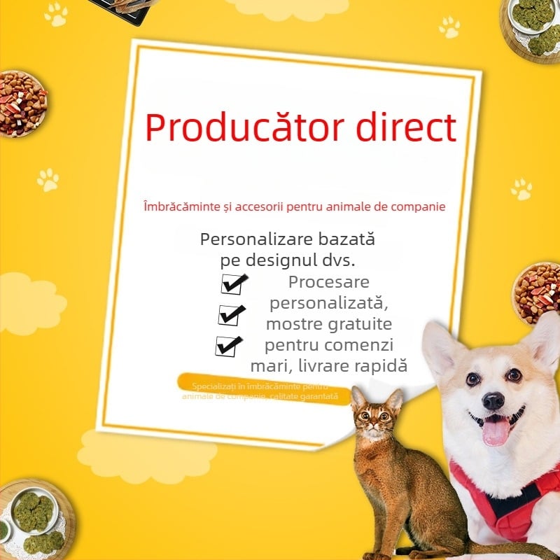 Îmbrăcăminte pentru animale de companie la comandă: paltoane impermeabile pentru câini și pisici, costume festive amuzante