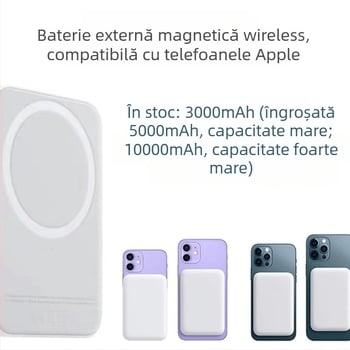 Power bank magnetic wireless compatibil MagSafe 5000mAh