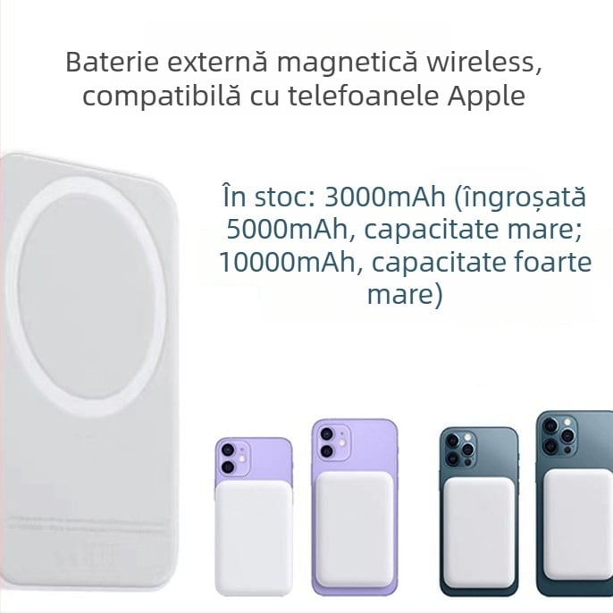 Power bank magnetic wireless compatibil MagSafe 5000mAh