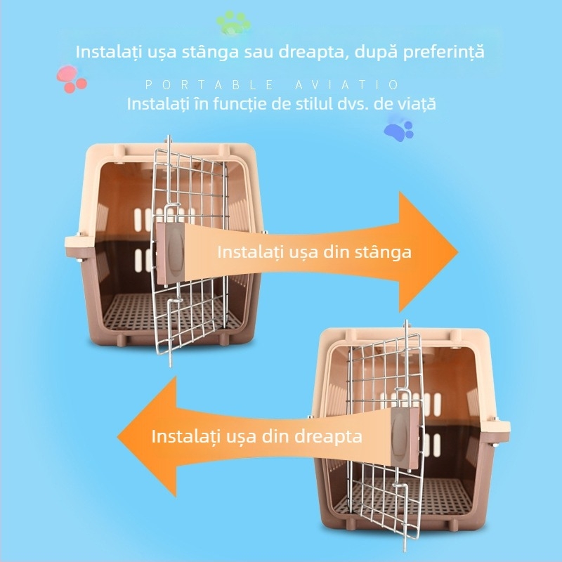 Geantă de transport multifuncțională pentru animale de companie, pentru pisici și câini, portabilă pentru drumuri