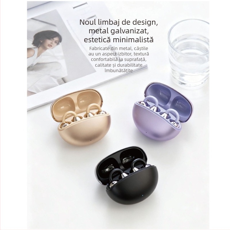 Căști cu conducție osoasă, clip pentru ureche, Bluetooth, stereo, fără fir CA-158