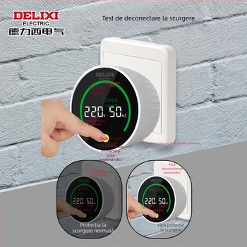 Delixi Electric detector de fază, tester de tensiune, tester pentru scurgeri în priză, detector electric cu afișaj digital, priză de test