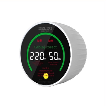 Delixi Electric detector de fază, tester de tensiune, tester pentru scurgeri în priză, detector electric cu afișaj digital, priză de test