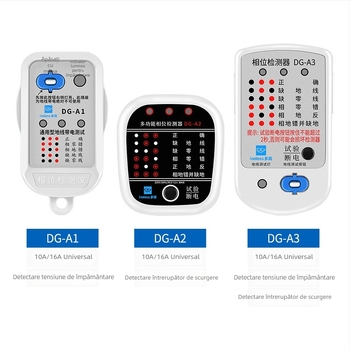 Detector de fază multifuncțional pentru prize, detector de fază pentru uz casnic și tester de scurgeri în instalații, model A2
