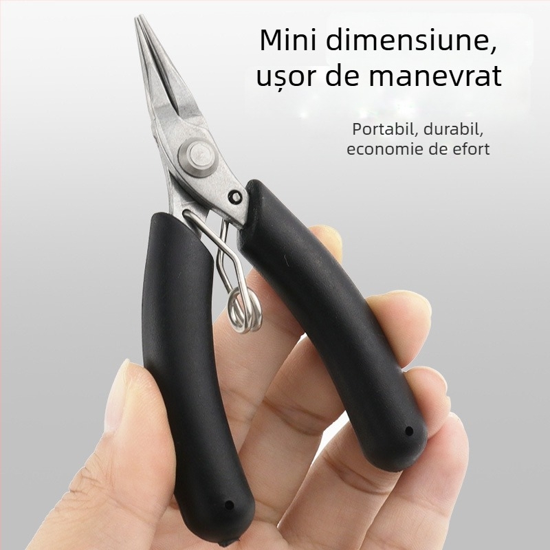 Clește din oțel inoxidabil pentru palmă – unelte DIY pentru bijuterii, mici: vârf subțire, diagonale și de tăiere