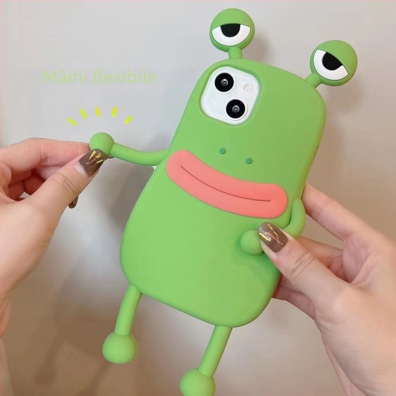 Carcasă din silicon pentru telefon, cu design Prințul Broscuță, pentru iPhone 13 Pro, 12, 11, XS Max și XR