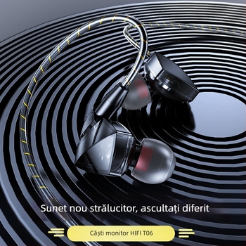 2020 Căști In-Ear cu control prin cablu, bas puternic, microfon, pentru sport și gaming, Hi-Fi