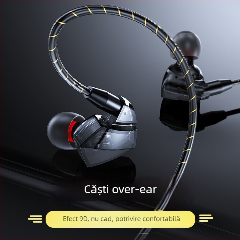 2020 Căști In-Ear cu control prin cablu, bas puternic, microfon, pentru sport și gaming, Hi-Fi