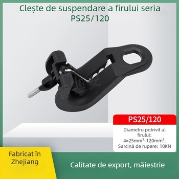 Zhikeng'an Clemă de agățare pentru cabluri 25–120, pentru cabluri aeriene izolate de alimentare și optice, din aluminiu