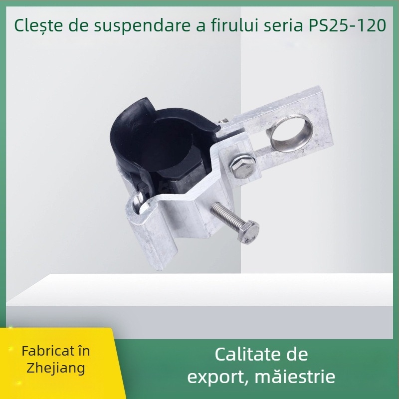 Zhikeng'an Clemă de agățare pentru cabluri 25–120, pentru cabluri aeriene izolate de alimentare și optice, din aluminiu