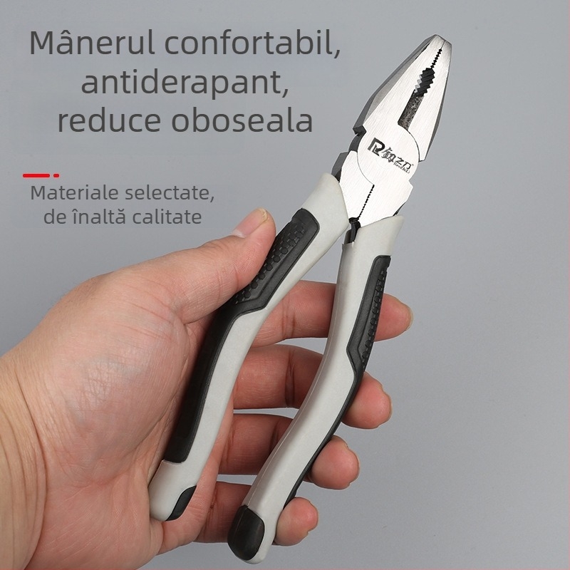 Clește industrial pentru cabluri: set cu clește cu vârf ascuțit, clește diagonal și clește cu vârf plat, clește multifuncțional pentru cabluri de oțel
