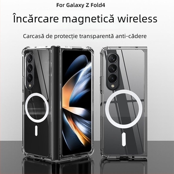 Carcasă transparentă magnetică anticadere pentru Samsung Galaxy Z Fold4/5 și Z Fold7