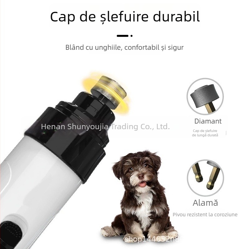 Set de tăiere a unghiilor pentru animale de companie cu LED, trimmere electrice reîncărcabile pentru câini și pisici