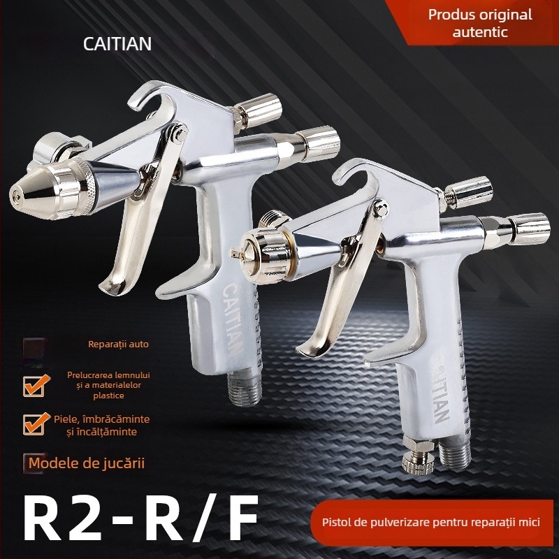 Pistol de pulverizare mini F2/R2 cu duză de 0,5 mm pentru reparații la piele în zone mici