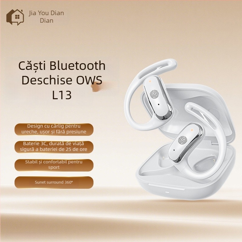 Căști cu conducție osoasă, Bluetooth, fixare peste ureche, sport, sunet de înaltă calitate, peste 8 ore autonomie, model L13