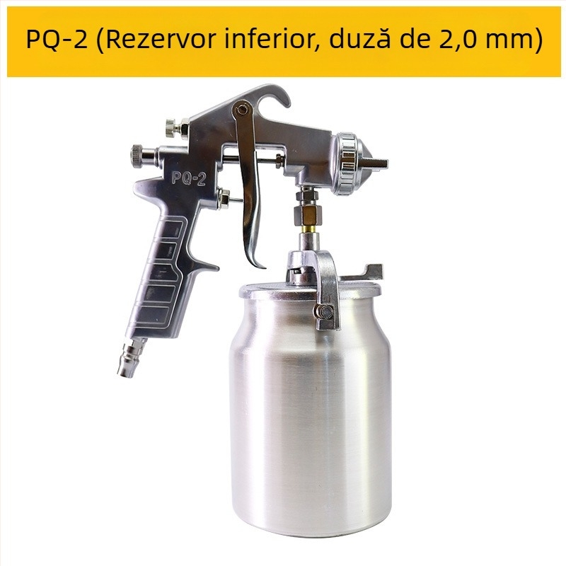Pistolă pneumatică de pulverizare W71 cu W77, latex cu atomizare înaltă pentru mobilier, vas inferior F75