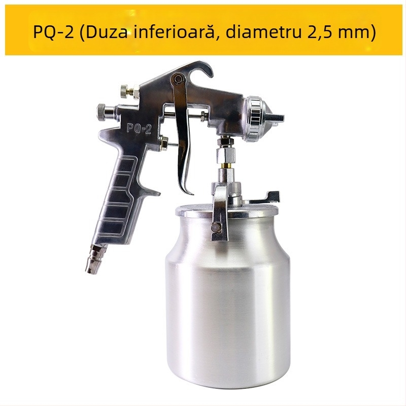 Pistolă pneumatică de pulverizare W71 cu W77, latex cu atomizare înaltă pentru mobilier, vas inferior F75