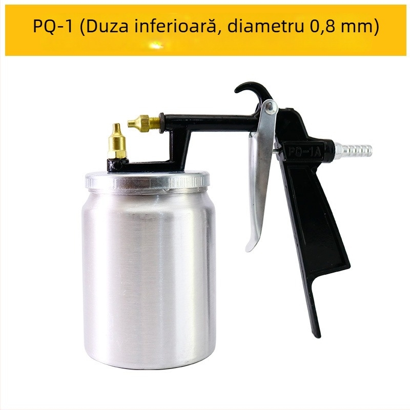 Pistolă pneumatică de pulverizare W71 cu W77, latex cu atomizare înaltă pentru mobilier, vas inferior F75