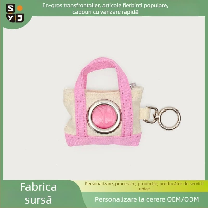 Dispenser portabil din pânză pentru pungile de gunoi ale animalelor de companie, personalizabil