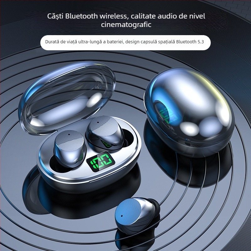 Căști wireless in-ear Bluetooth, baterie mare, autonomie îndelungată, anulare a zgomotului pentru gaming