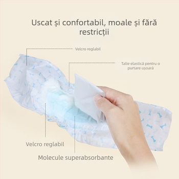 Scutece pentru câini, scutece masculine, tampoane de urină, scutece care își schimbă culoarea