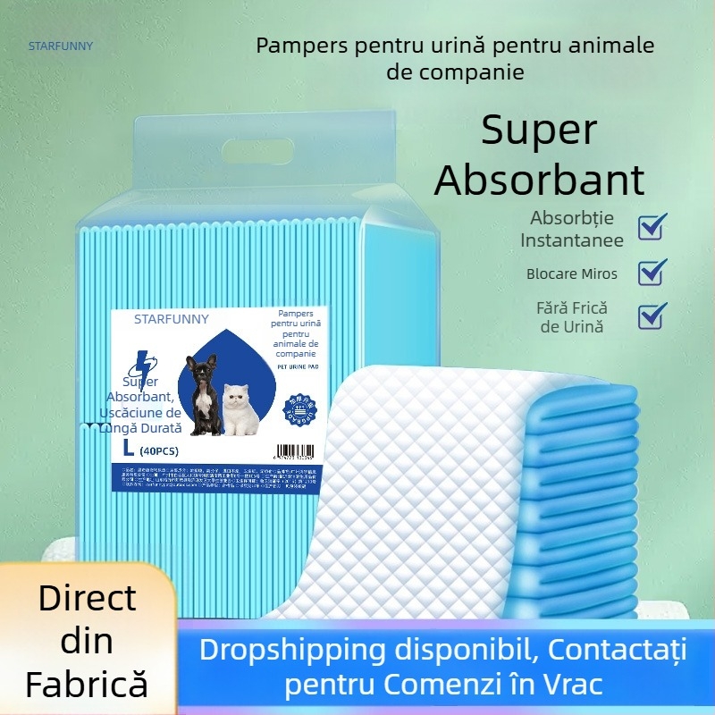 Tampoane de urină pentru animale de companie, albastre, groase, cu deodorant, absorbante, pentru pisici și câini, mărimi S/M/L