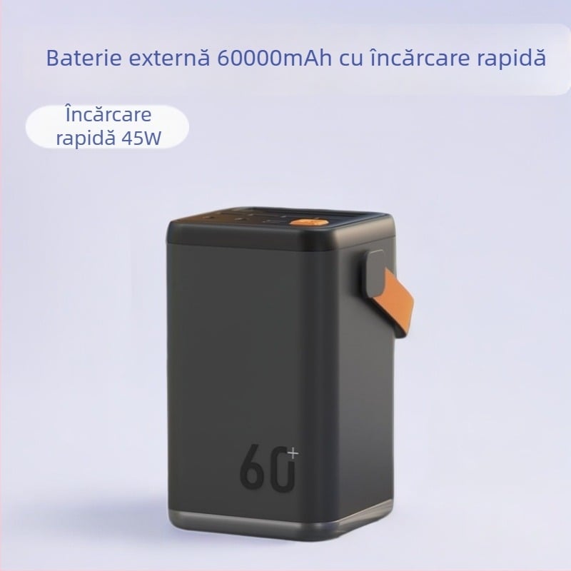 Baterie externă de 60 000 mAh, încărcare rapidă PD3.0, capacitate mare, certificare de siguranță pentru camping și utilizare de urgență