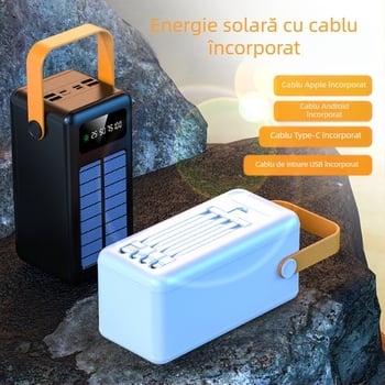 Baterie portabilă solară pentru camping în aer liber, încărcare rapidă, personalizabilă, PD3.0, 22.5W, 10000mAh