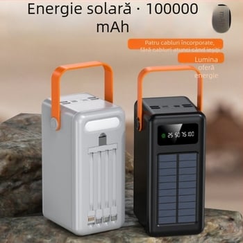Baterie portabilă solară pentru camping în aer liber, încărcare rapidă, personalizabilă, PD3.0, 22.5W, 10000mAh