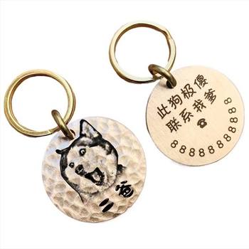 Etichete de identificare pentru pisici și câini, gravate manual, etichete personalizate Shiba Inu, pandantive pentru zgardă