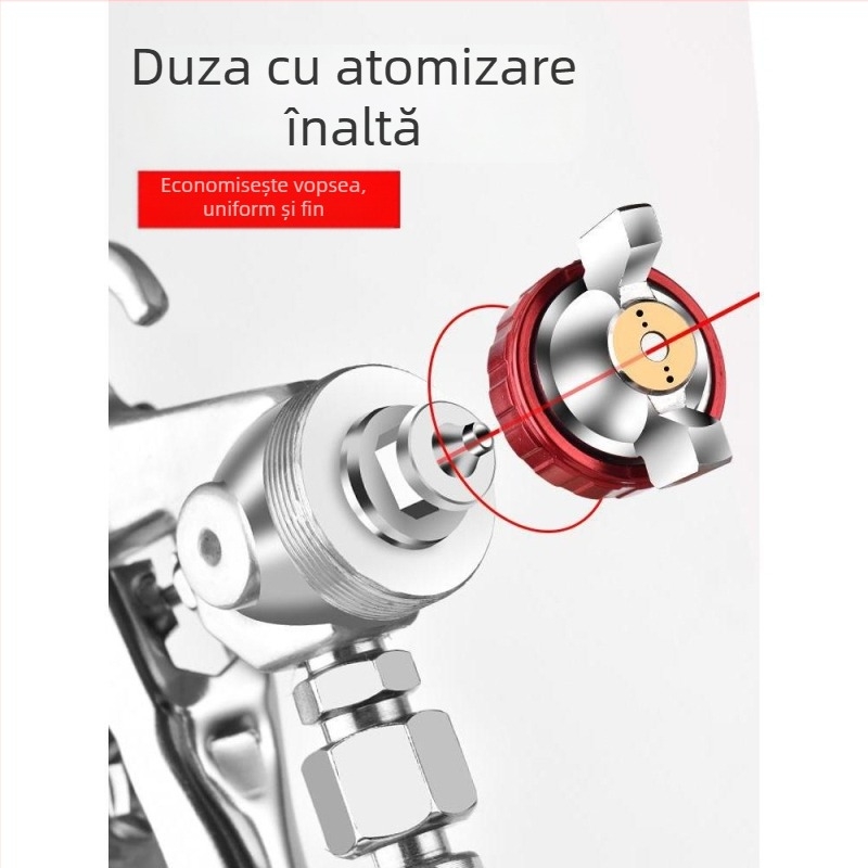 Pistol pneumatic de vopsire cu recipient de pulverizare – pentru uz casnic, vopsea latex mică pentru pereți și modele de mașini, pulverizare automată