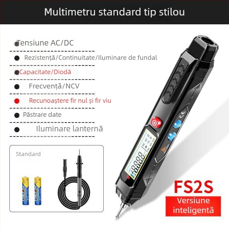 Tester electric stilou inteligent cu multimetrul digital — Măsurare tensiune de înaltă precizie, multifuncțional, detecție întreruperi de fire