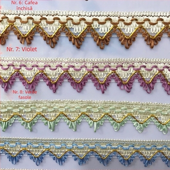 Dantelă pentru perdele cu ciucuri, accesorii pentru textile de uz casnic